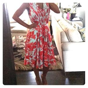 Banana Republic blue and red A line dress